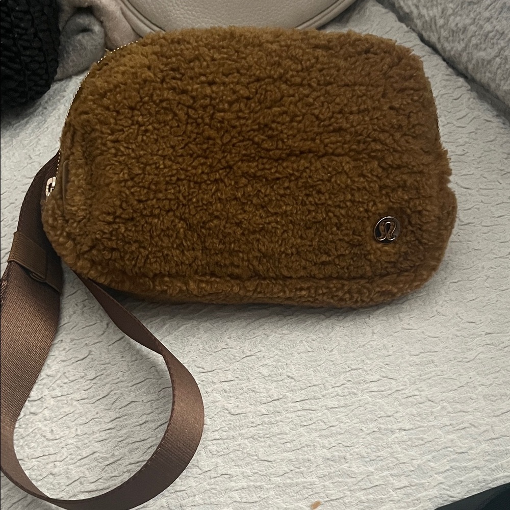 lululemon athletica Tan Fleece Crossbody Bag